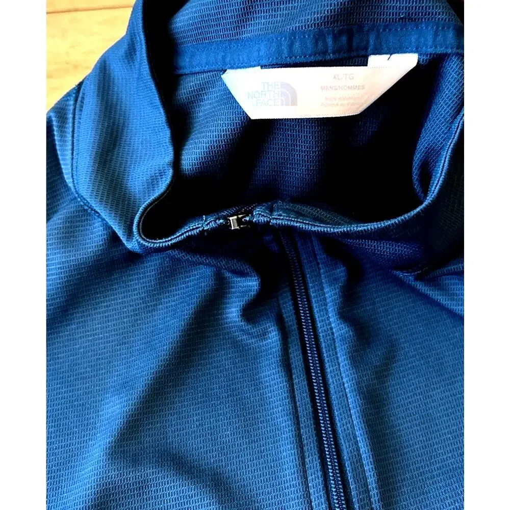North Face Pullover Shirt Mens XL Teal Blue VaporWick Quarter Zip Outdoor Hiking